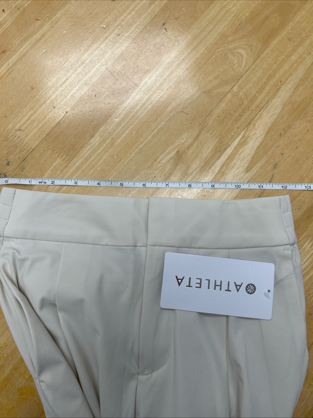New Athleta Pinnacle High Rise Trouser Cream Ivory 00 / P XS Wide Leg Dressy - Picture 10 of 12